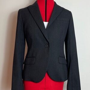 Theory Wool pinstripe Pantsuit Sz 4 (blazer & trousers)